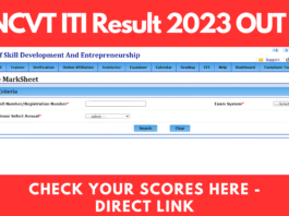 NCVT ITI Result 2023